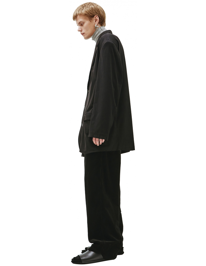 Balenciaga Cotton Oversized Blazer - Black | Garmentory