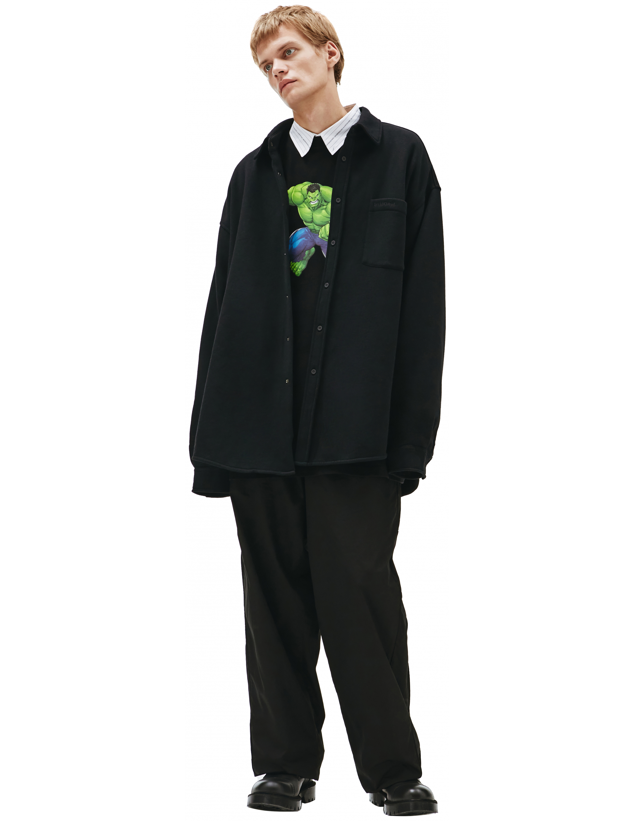 Dress Shirt Balenciaga Double Shirt Mens Balenciaga Oversized