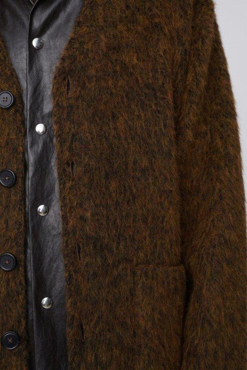Our Legacy Cardigan - Olive Melange Mohair | Garmentory