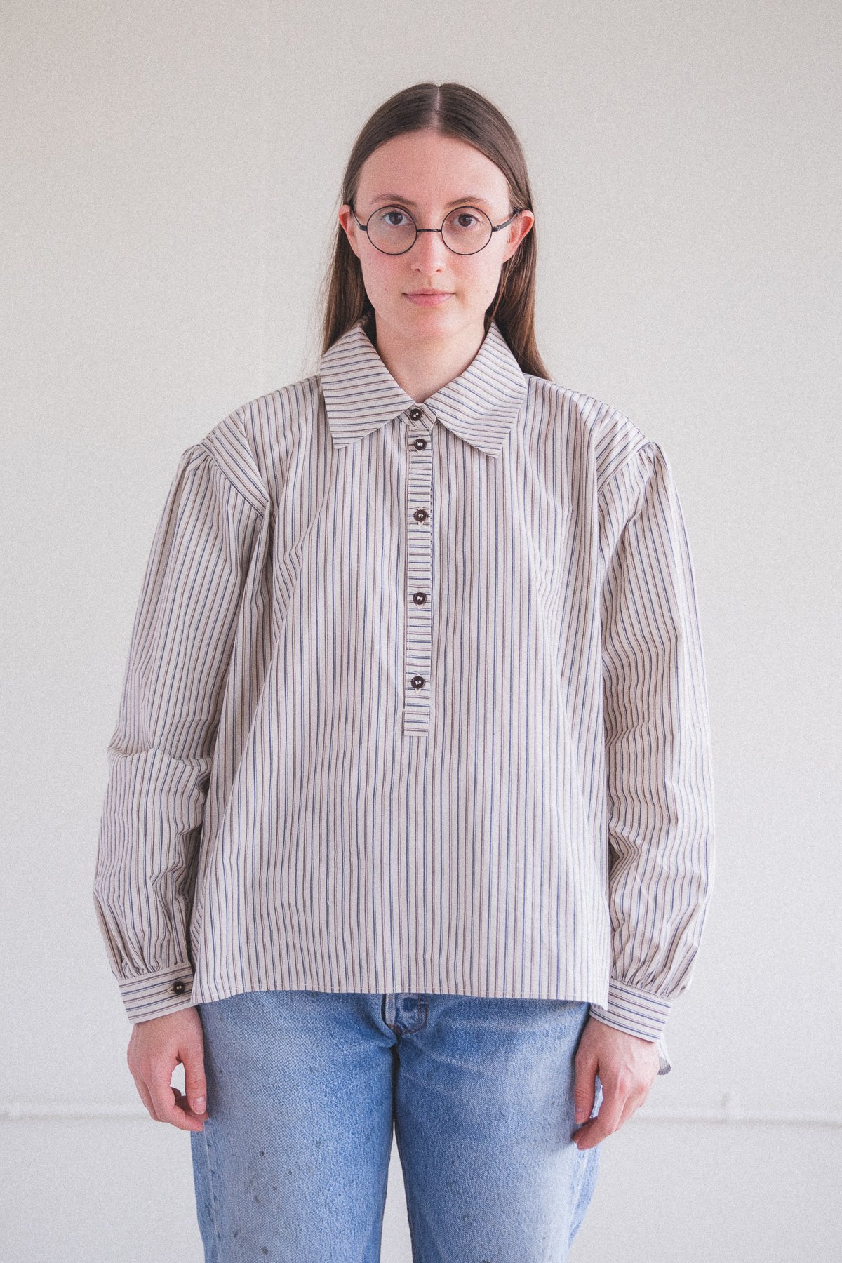 Cawley Studio Alice Cotton Shirt - Stripe | Garmentory