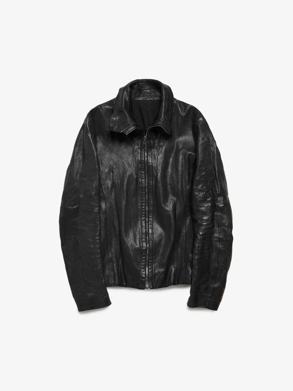 pre-loved Julius 7 Male Leather Zipped jacket - black | Garmentory