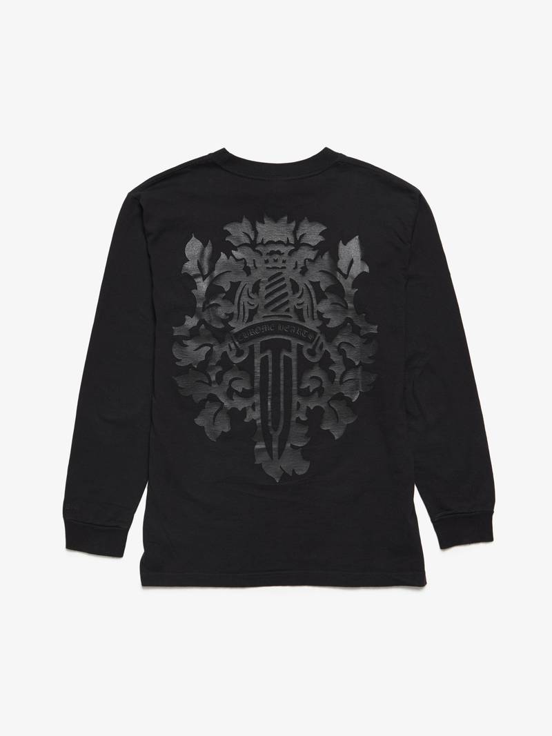Tシャツ・カットソー Chrome Hearts Eye Chart Dagger Longsleeve T-shirt Black Chrome Hearts Eye Chart Dagger Longsleeve T-shirt Black