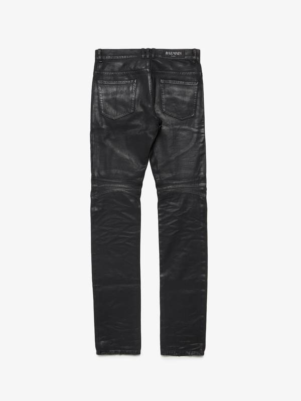 Balmain M Black Waxed Jeans | Garmentory