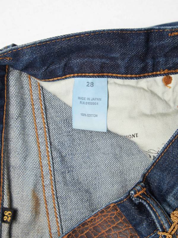 Prps M Navy Splashed Distressed Jeans 