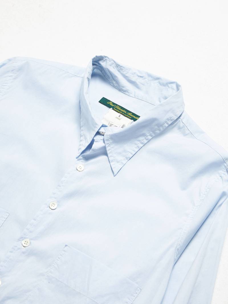 Paul Harnden Shoemakers Male Light Blue Cotton Shirt | Garmentory