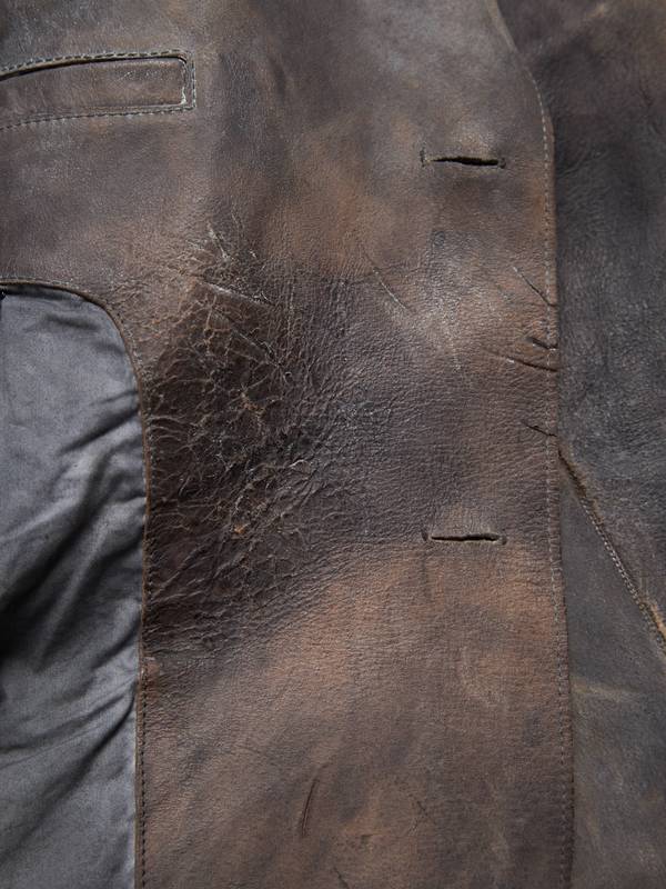 [PRE - LOVED] Augusta Brown And Gray Tight Leather Jacket