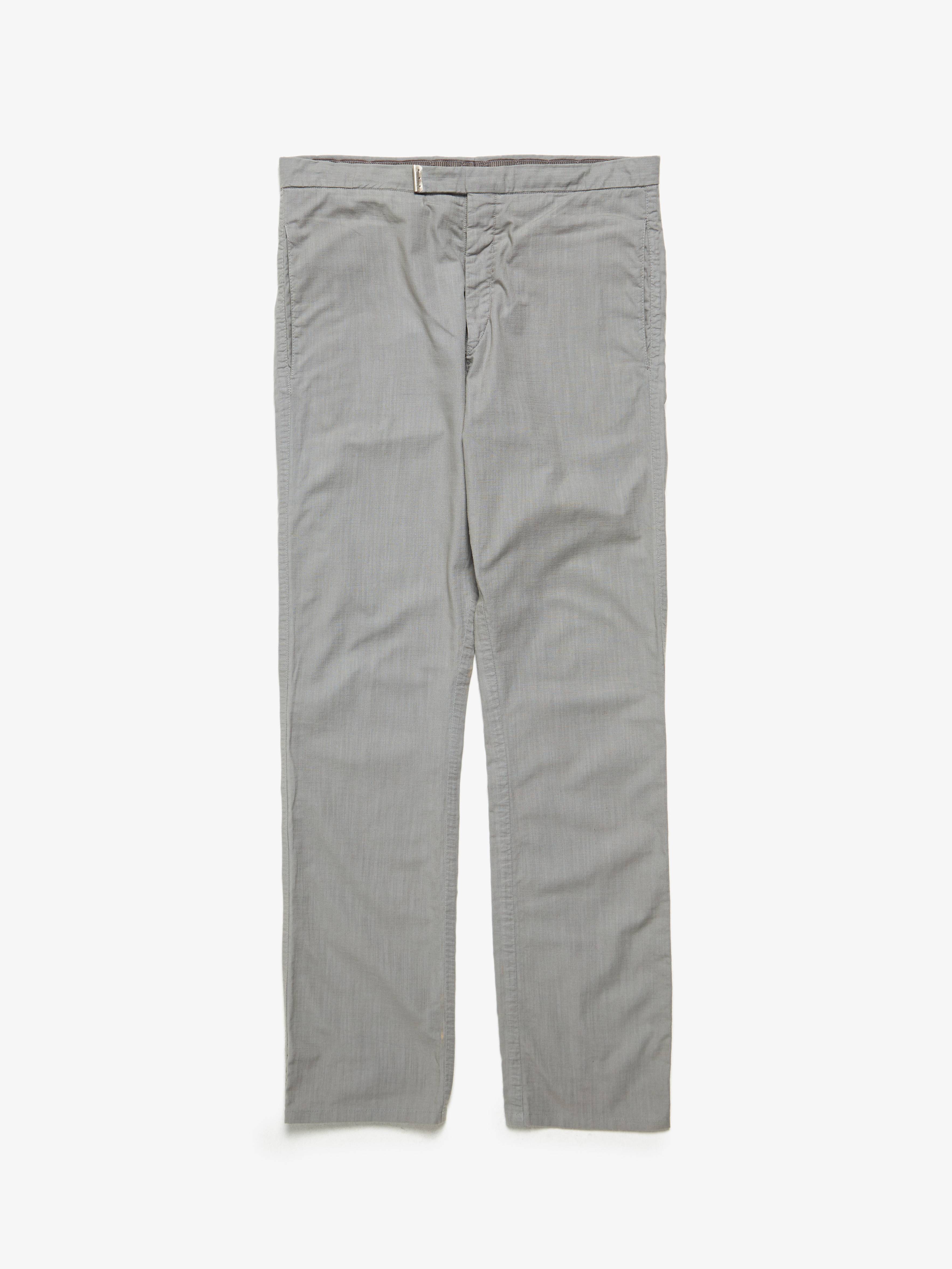 PRE - LOVED] Carol Christian Poell Light Grey Button Cotton Pants