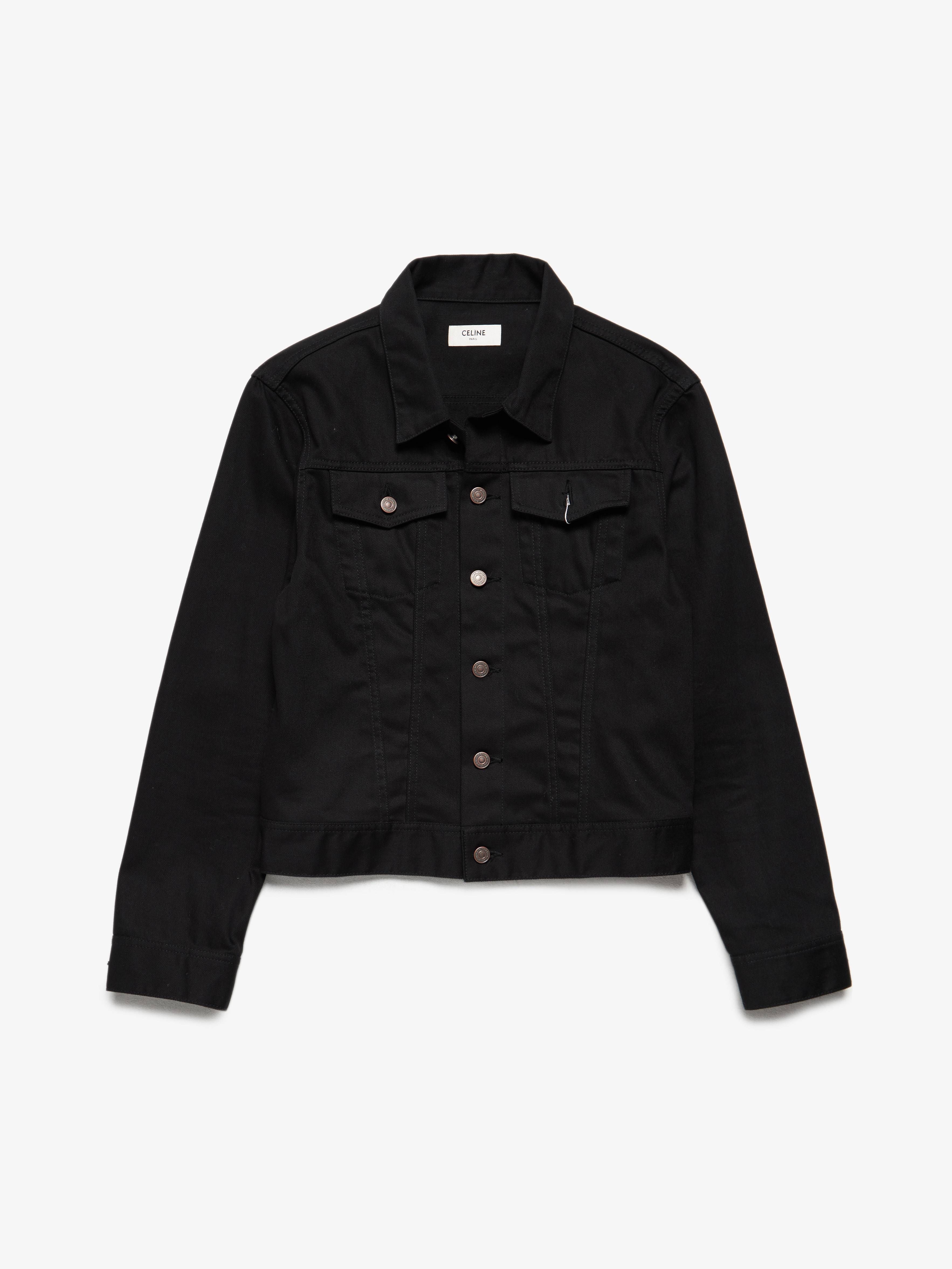 PRE LOVED] Celine Black Denim Cotton Jacket Garmentory