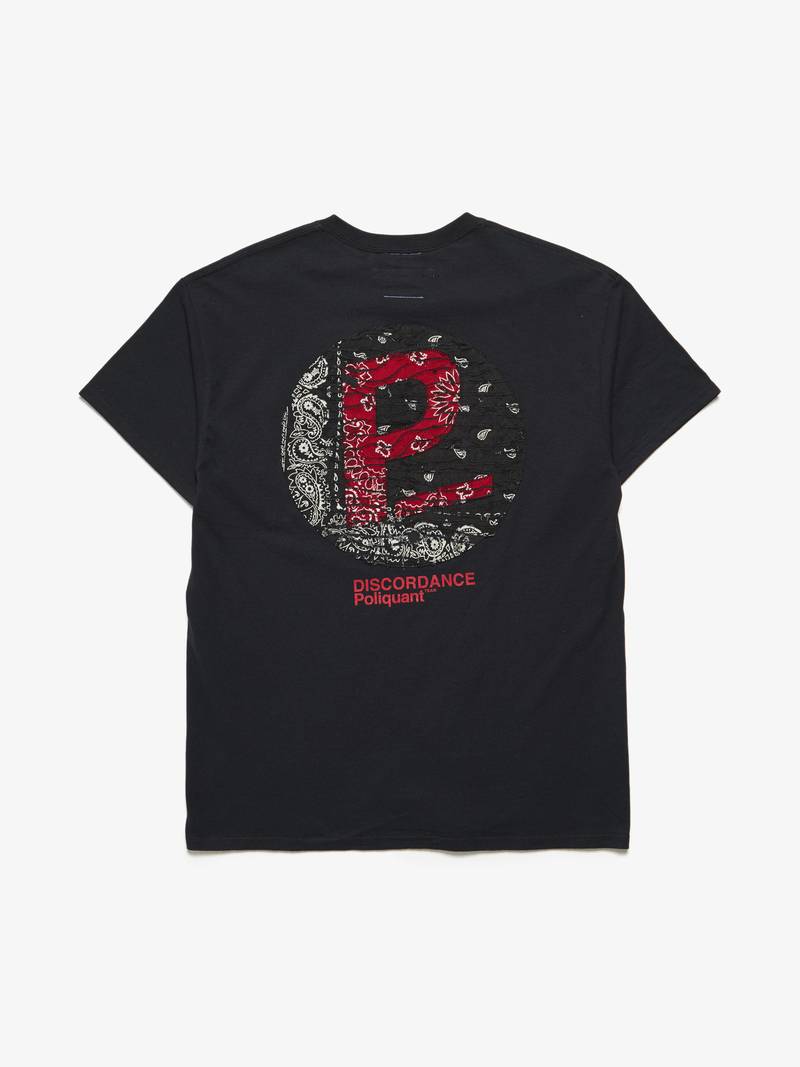 Children of the Discordance Male Black Poliquant Red Text printed 