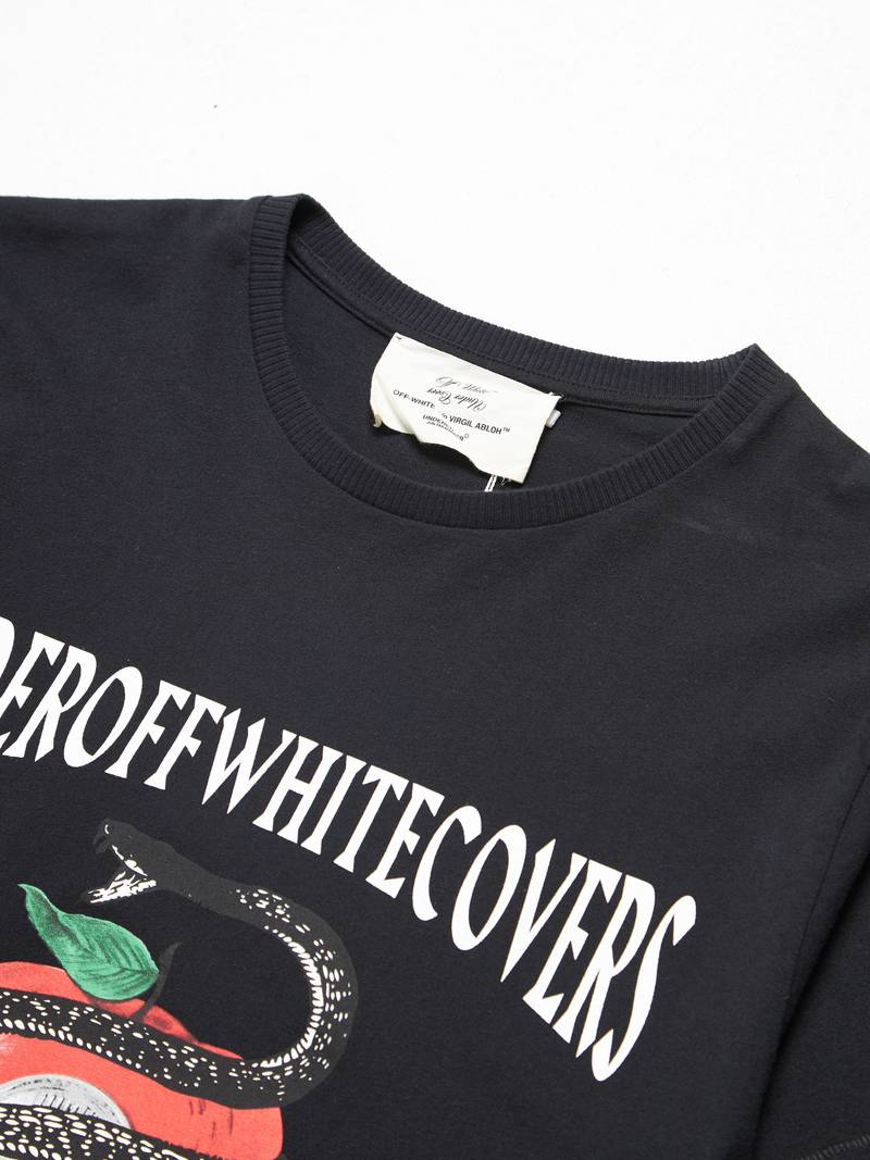 Undercover X Off-White Male Black Cotton Snake On The Apple
