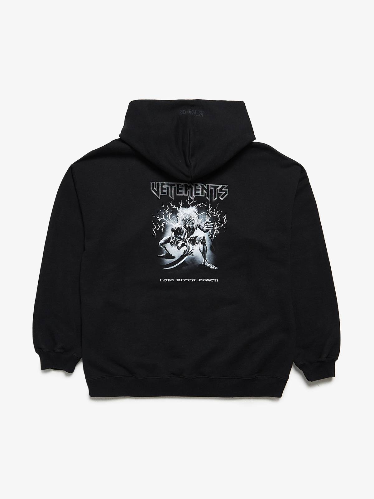 PRE - LOVED] Vetements Black Cotton Metaldeath Frontlogo Hoodie