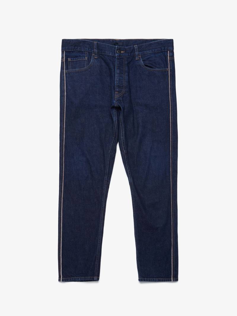 新品★ PRADA PANTALONE SELVAGE DENIM Prada Denim Indigo Blue Pants Selvedge Tight Fit Mens Jeans Size