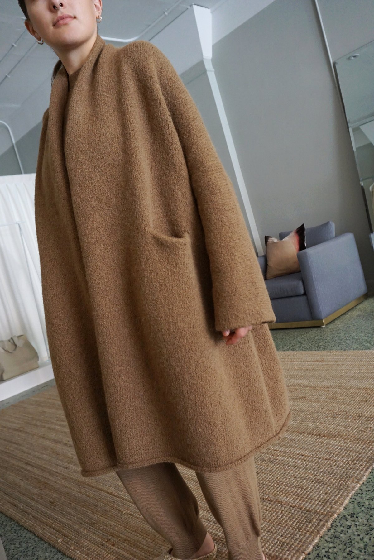 【LAUREN MANOOGIAN】DOPO KNIT COAT ベージュ Lauren Manoogian Dopo Coat | Garmentory