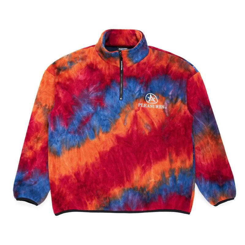 PLEASURES Caffeine Polar Fleece Quarter Zip sweater - multi 