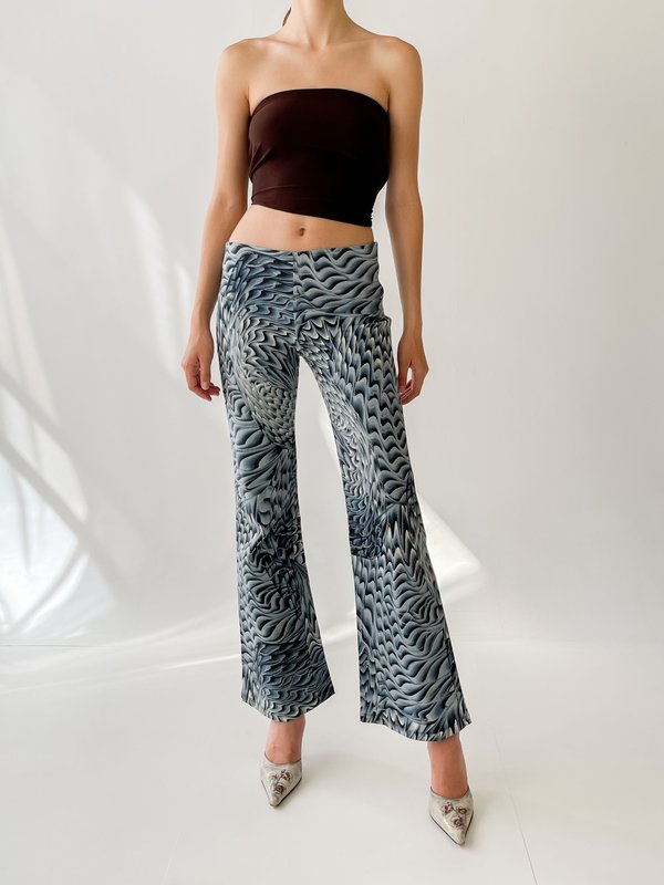 Vintage Wavy Op Art Baby Flare Pants Vintage Wavy Op Art Baby Flare Pants