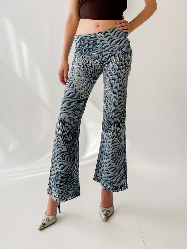 Vintage Wavy Op Art Baby Flare Pants Vintage Wavy Op Art Baby Flare Pants