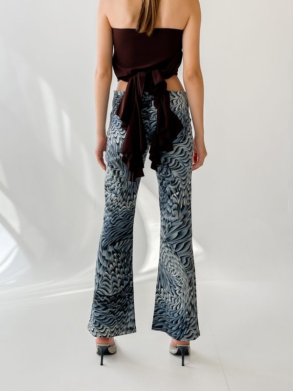 Vintage Wavy Op Art Baby Flare Pants Vintage Wavy Op Art Baby Flare Pants