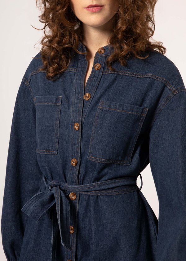 frnch denim dress Ellyne Blue Denim Dress FRNCH.fr