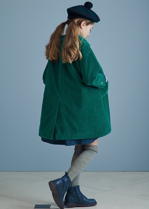 Kids Caramel Chee Coat - Emerald | Garmentory