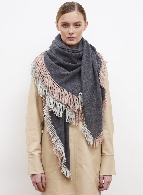 Jane Carr The Chalet Square SCARF - Granite Jane Carr The Chalet Square SCARF - Granite
