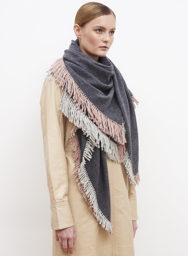 Jane Carr The Chalet Square SCARF - Granite Jane Carr The Chalet Square SCARF - Granite