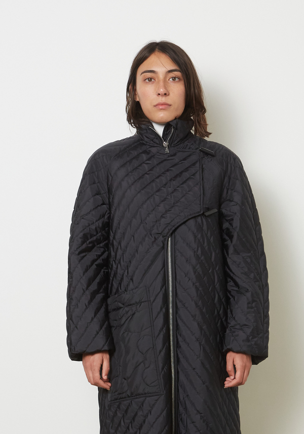 Ganni Recycled Ripstop Quilt Coat - Black | Garmentory