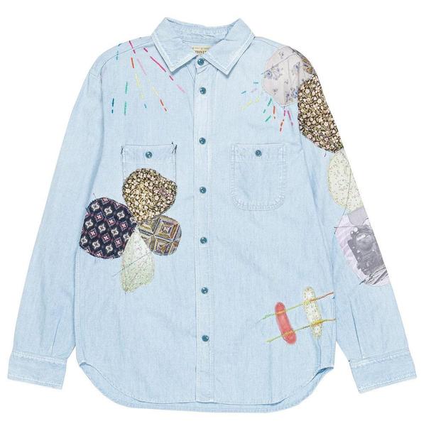 Chambray Work Shirt (Hippie Patch Remake) 'Sax' Chambray Work Shirt (Hippie Patch Remake) 'Sax'