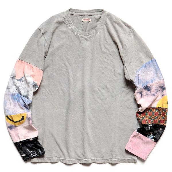 18.5 / -Tianzhu Hippie Ron L/S Tee 'Gray' 18.5 / -Tianzhu Hippie Ron L/S Tee 'Gray'