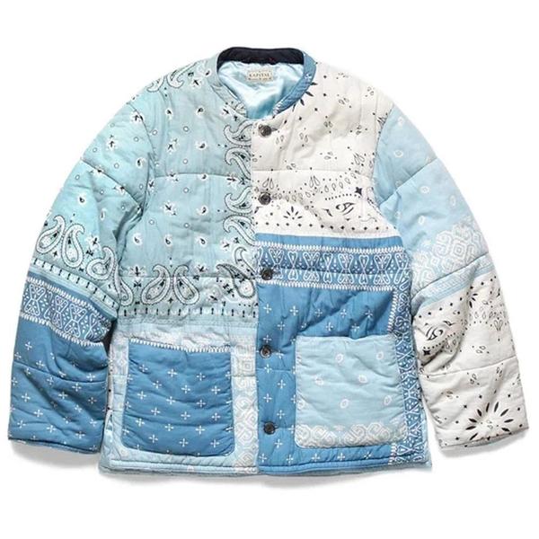 Gauze Bandana Patchwork Quilt Samue Blouson 'Sax' Gauze Bandana Patchwork Quilt Samue Blouson 'Sax'
