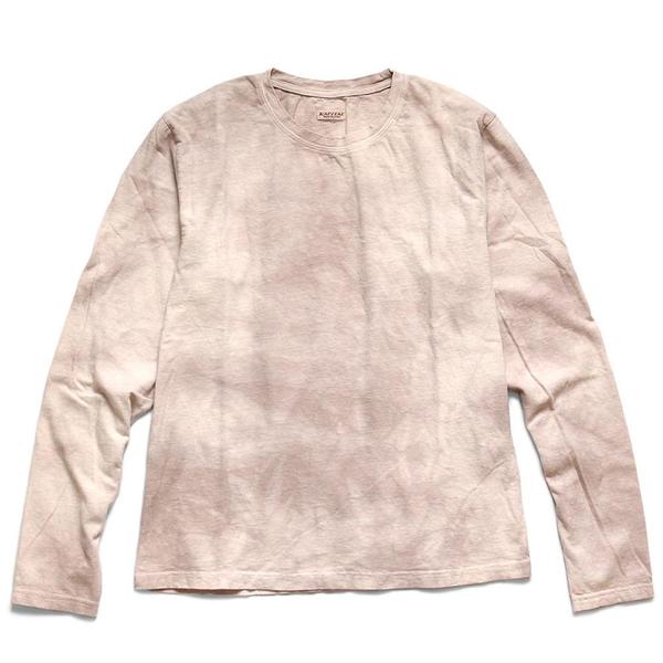 18.5 / Tenjiku Uneven Dip Dye Crulon L/S Tee 'Beige / Pink' 18.5 / Tenjiku Uneven Dip Dye Crulon L/S Tee 'Beige / Pink'