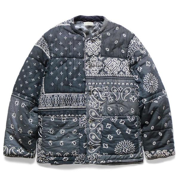Gauze Bandana Patchwork Quilt Samue Blouson 'Black' Gauze Bandana Patchwork Quilt Samue Blouson 'Black'