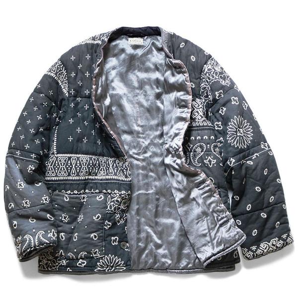 Gauze Bandana Patchwork Quilt Samue Blouson 'Black' Gauze Bandana Patchwork Quilt Samue Blouson 'Black'