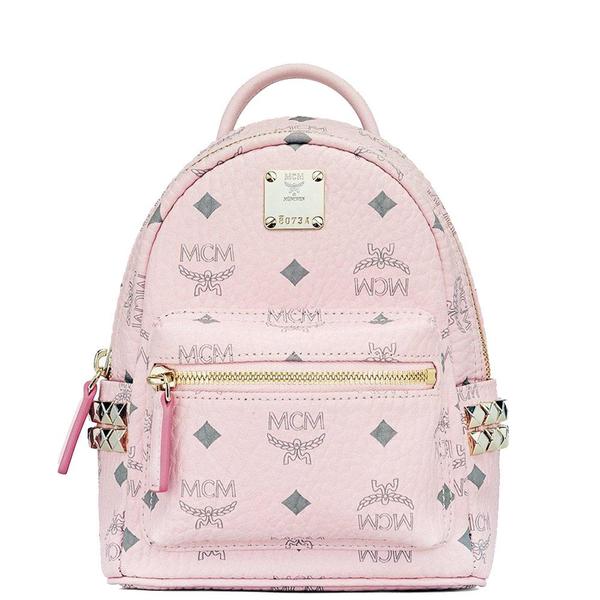 Mcm Stark Backpack Powder Pink Mcm Bag MCM Stark Bebe Boo Side