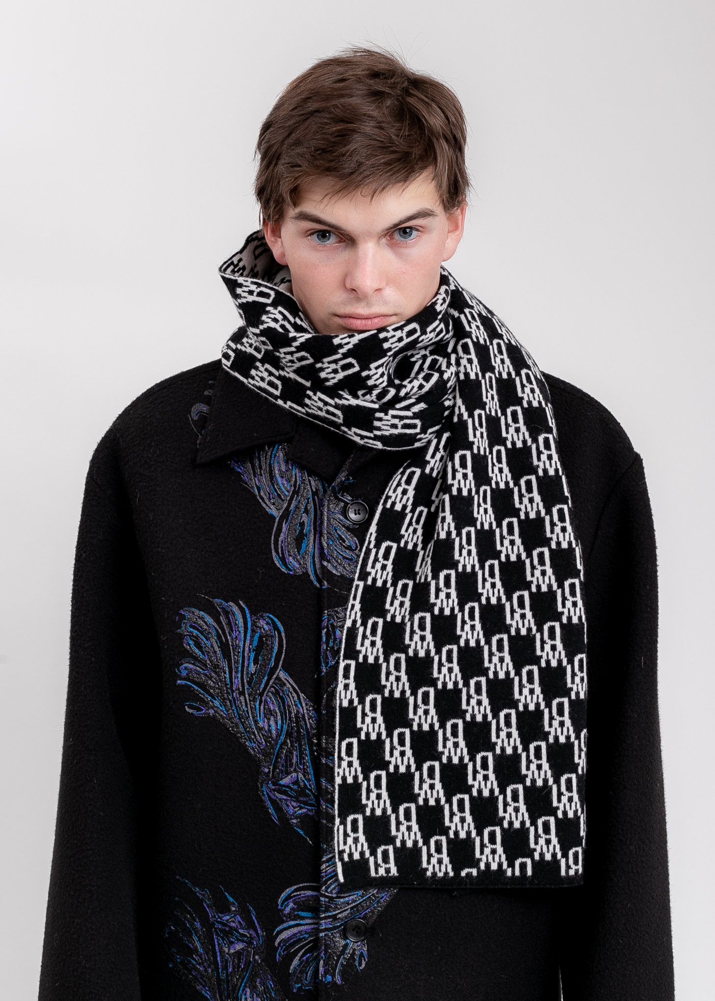 we11done LOGO JQD SCARF BLACK