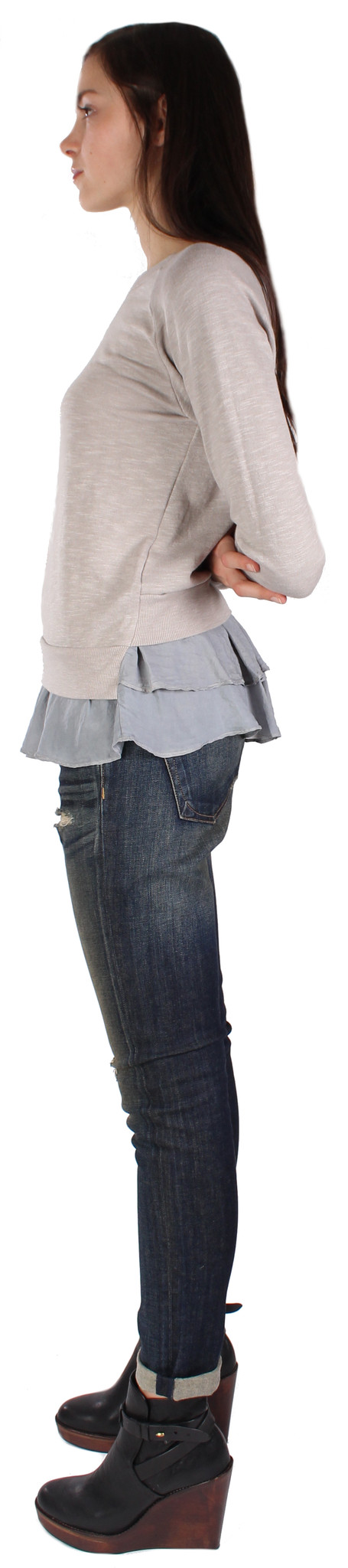 Ruffled Sweatshirt Ruffled Sweatshirt