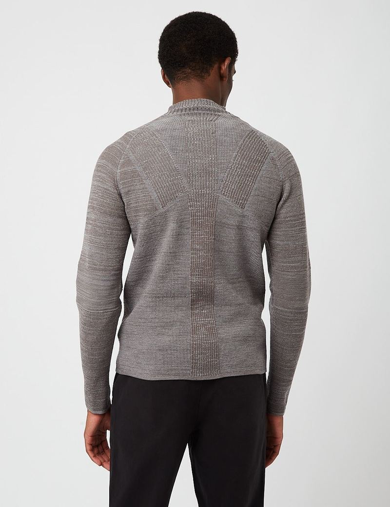 Snow Peak WG Stretch Knit Pullover - Melange Grey | Garmentory