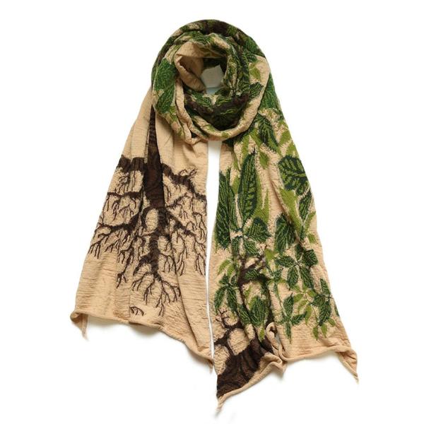 Compressed Wool Scarf BAOBAB 'Beige' Compressed Wool Scarf BAOBAB 'Beige'