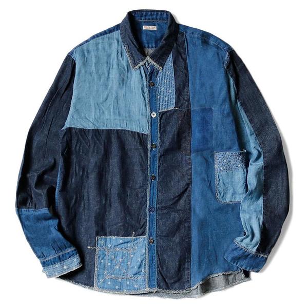 Cotton x Linen IDG patch Kathmandu Shirt 'Indigo' Cotton x Linen IDG patch Kathmandu Shirt 'Indigo'