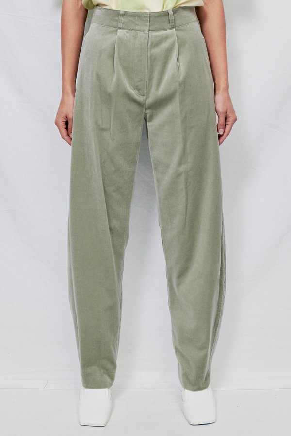 Theopen Product Velvet Rounding Pants - Khaki