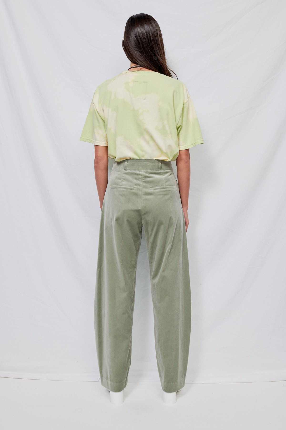 Theopen Product Velvet Rounding Pants - Khaki - Image 4 of 4
