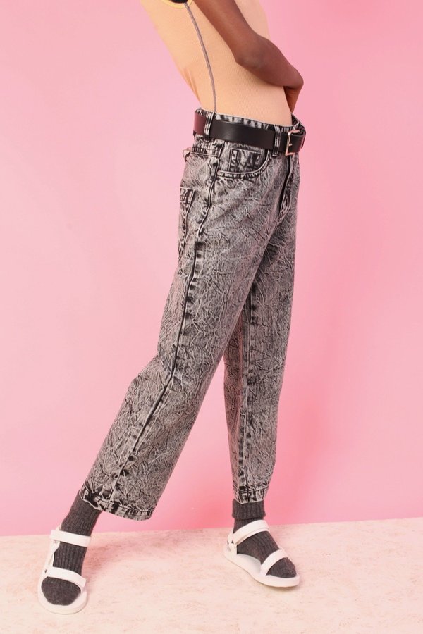 L.F.Markey Big Boy Jeans Black Acid Wash Garmentory