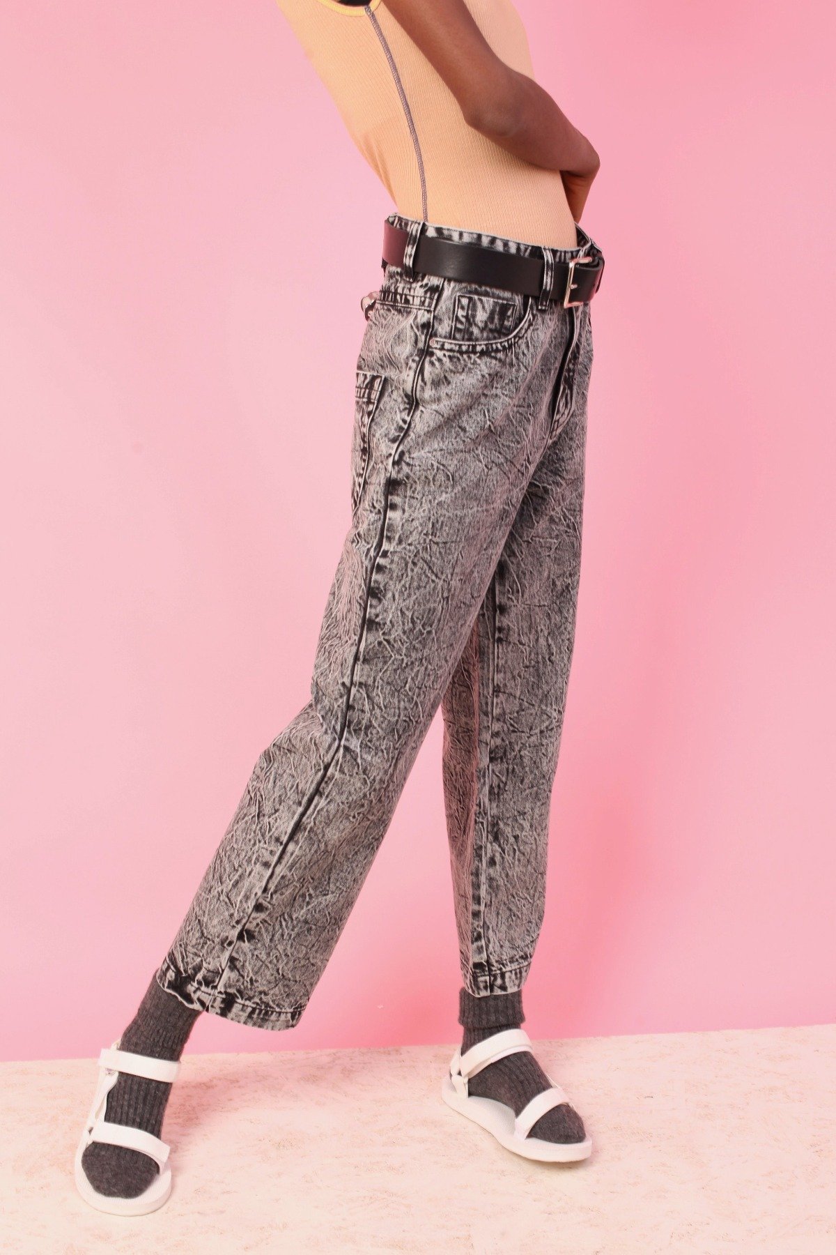 L.F.Markey Big Boy Jeans Black Acid Wash Garmentory