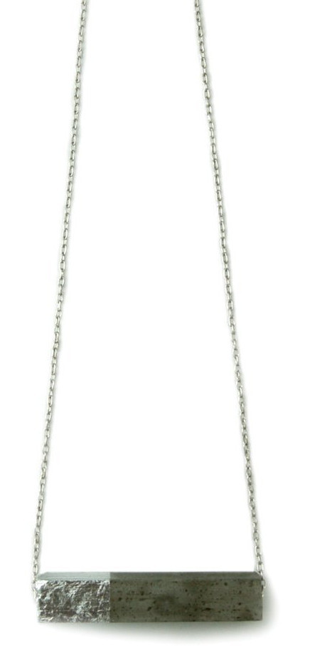 Silver Leaf Rectangle 20" Chain Necklace Silver Leaf Rectangle 20" Chain Necklace