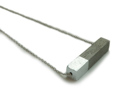 Silver Leaf Rectangle 20" Chain Necklace Silver Leaf Rectangle 20" Chain Necklace