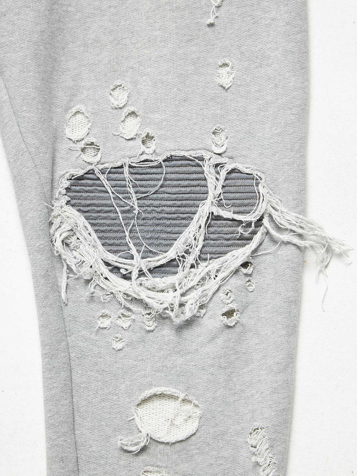 PRE-LOVED Amiri Male Cotton Distressed Sweatpants gray Garmentory