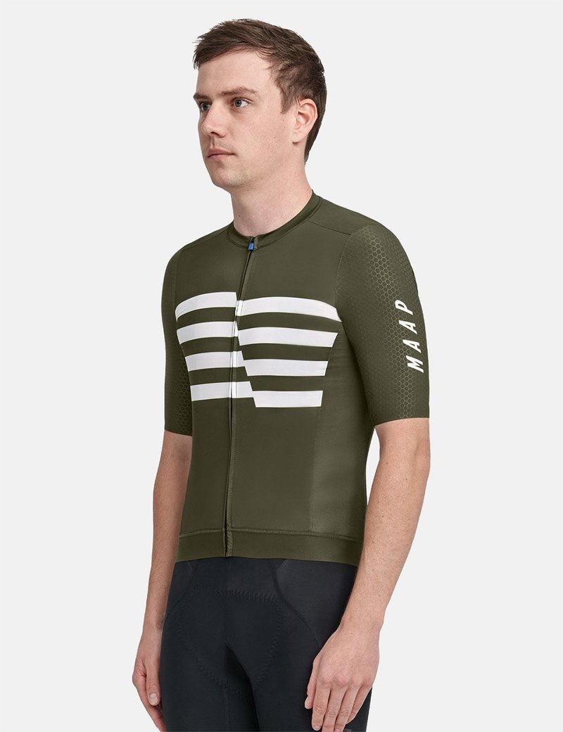 MAAP Emblem Pro Hex Jersey Olive Green Garmentory