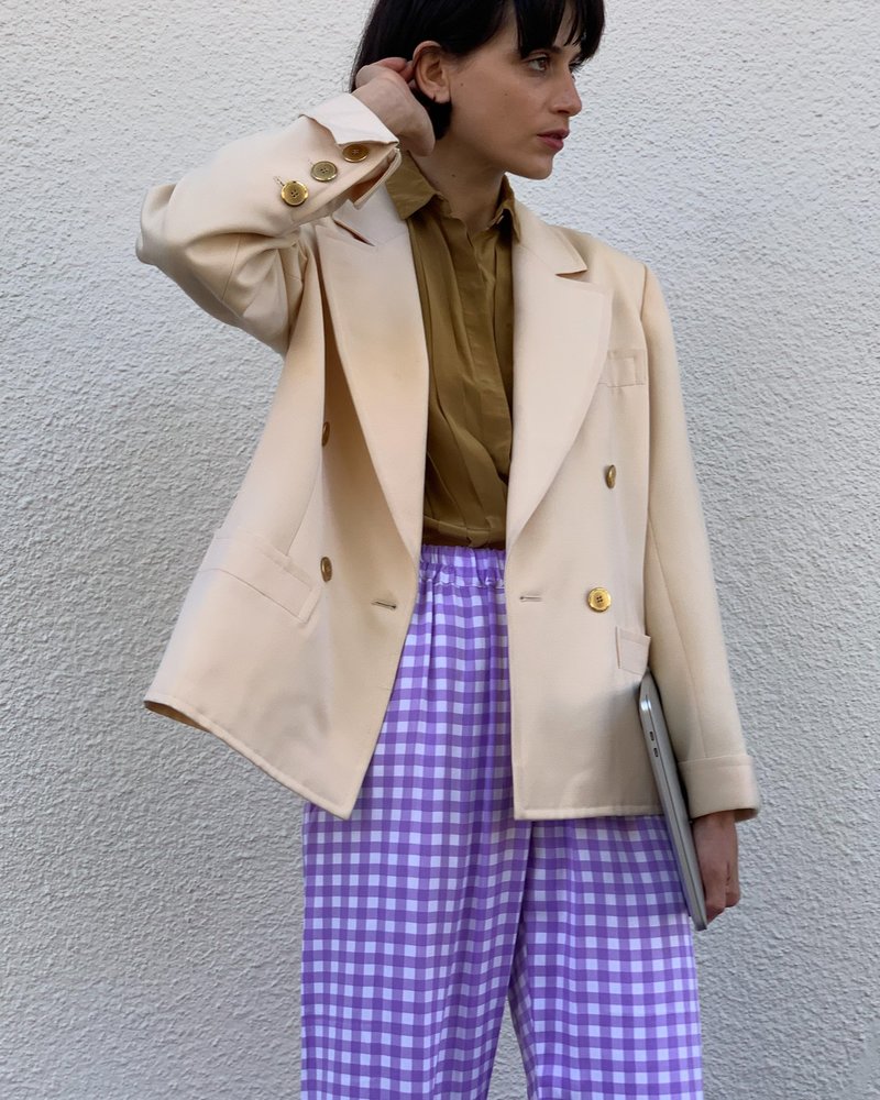 Vintage Saint Laurent Wool Power Blazer