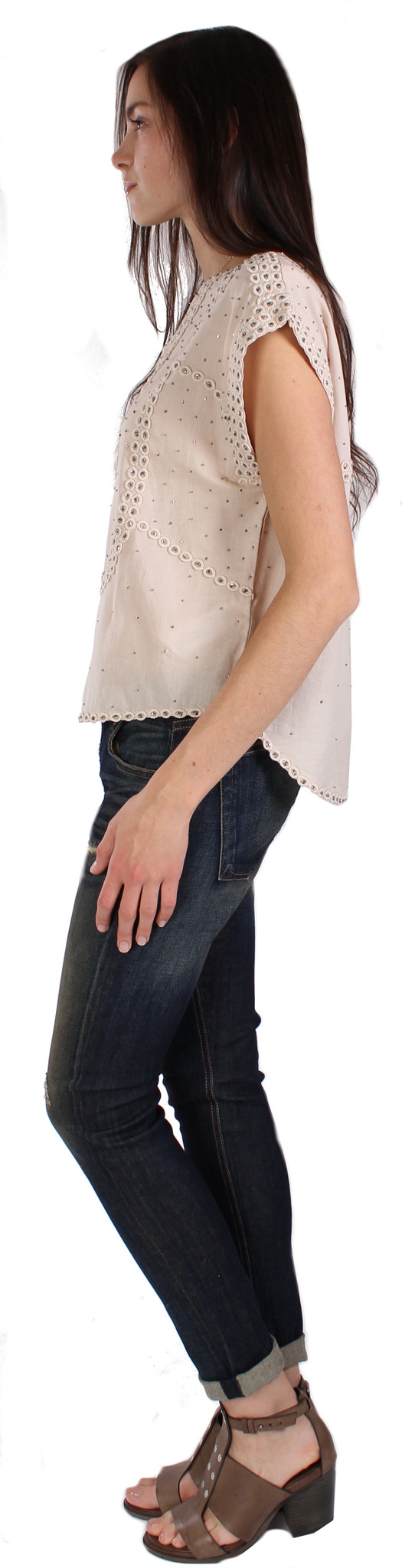 Studded Cotton Blouse Studded Cotton Blouse