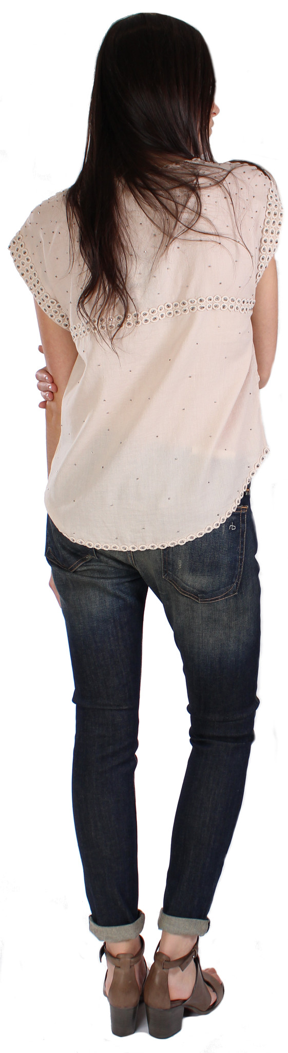 Studded Cotton Blouse Studded Cotton Blouse