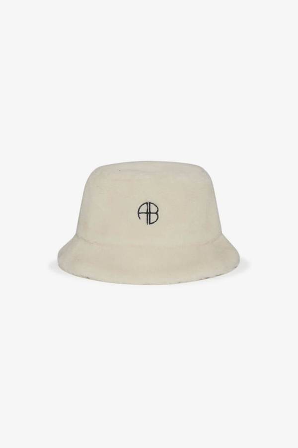 Anine Bing - Cami Embroidered faux fur bucket hat order now Anine Bing Color Cami Bucket Hat in Yellow Lyst  main image 2